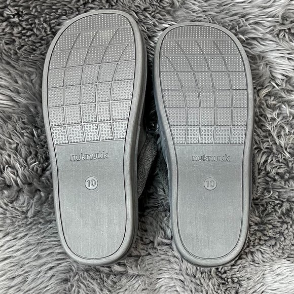 Nuknuuk | Men's Leather Slippers | Grey | Size 11 - Picture 5 of 5